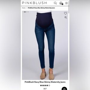 PinkBlush Navy Maternity Skinny Jeans..Size 28